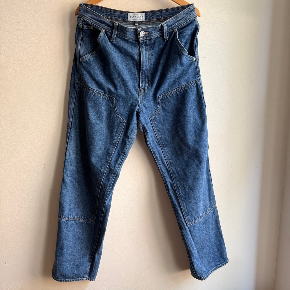 SLVRLAKE Double Knee Carpenter Jeans Blue Denim Size 30